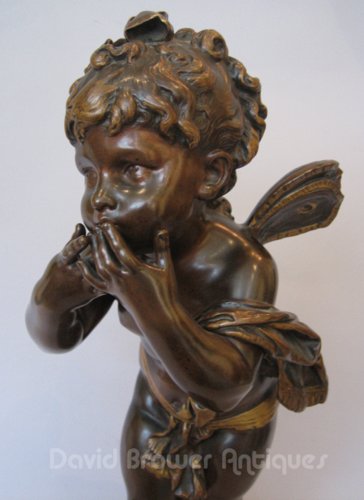 French bronze by Auguste Moreau entitled The Kiss
