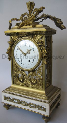 Ormolu and marble clock