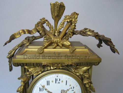 Ormolu and marble clock