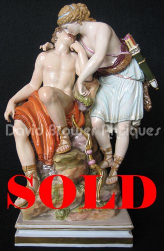 Meissen mythological group of Diana and Endimiyon