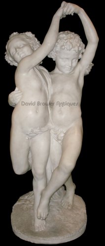 A very large Italian marble of dancing children by Bastianini