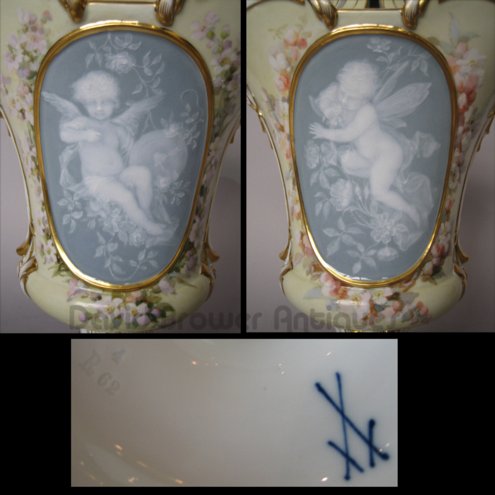 A superb Meissen Pate Sur Pate vase