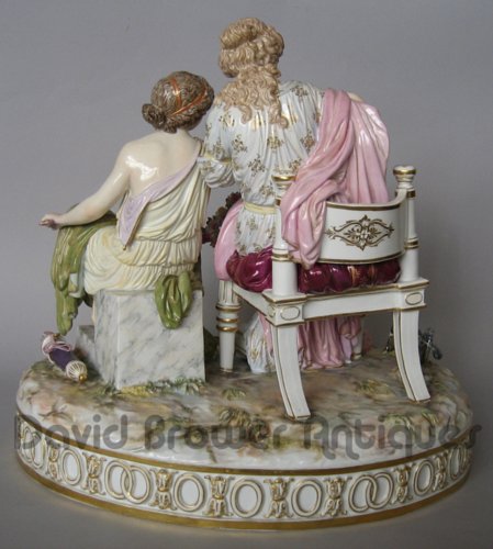 A large Meissen group entitled 