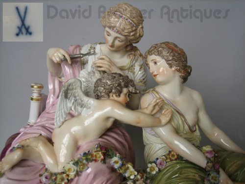 A large Meissen group entitled 