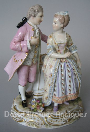 Meissen group of a young couple