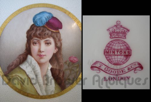 Minton porcelain portrait plate