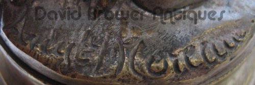 A pair of silvered bronzes entitled War and Peace by Auguste Moreau