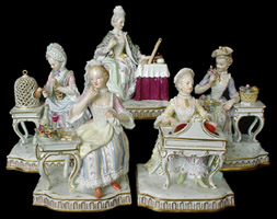 set of Meissen senses