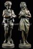 Pair of larger than life figures entitled Ecriture & Lecture by Mathurin Moreau