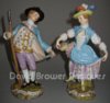 Pair of Meissen figures of a country gent and his wife