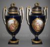 Pair of Meissen Watteau vases