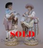 Pair of Meissen figures with sheep